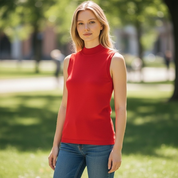 Adam Tops - adam selman sport Red Top  Athletic Sleeveless Shirt Casual Size Small Women